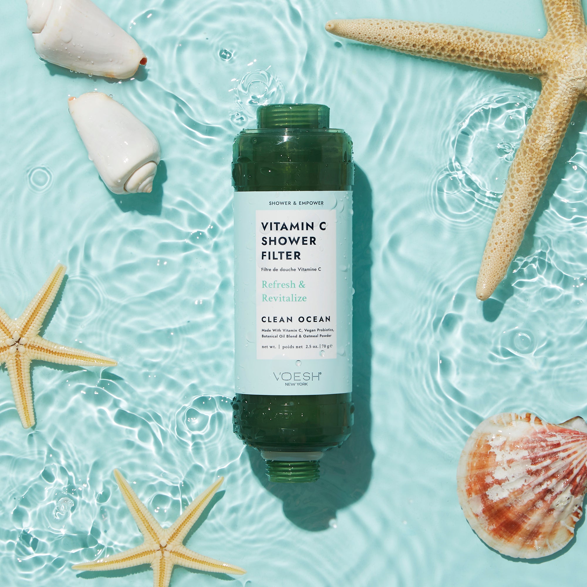 VITAMIN C SHOWER FILTER - CLEAN OCEAN: Refresh & Revitalize