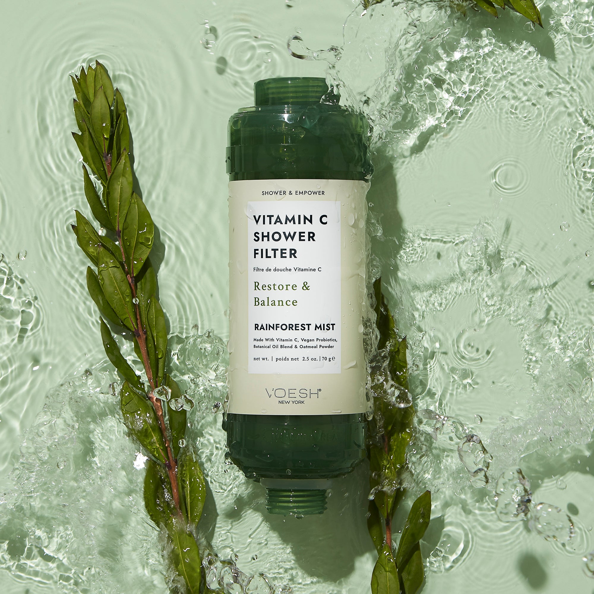 VITAMIN C SHOWER FILTER - RAINFOREST MIST: Restore & Balance
